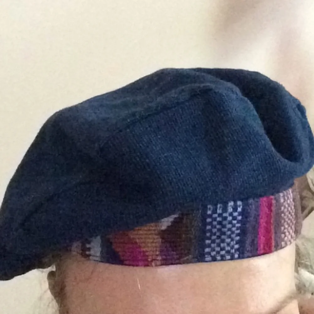 Hat Indigo Blue with Ethnic Woven Band